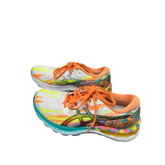 Asics Gel Nimbus 25 Tokyo Edition wms white orange run sneakers Sz 7 SKU 9379 - Picture 3 of 12